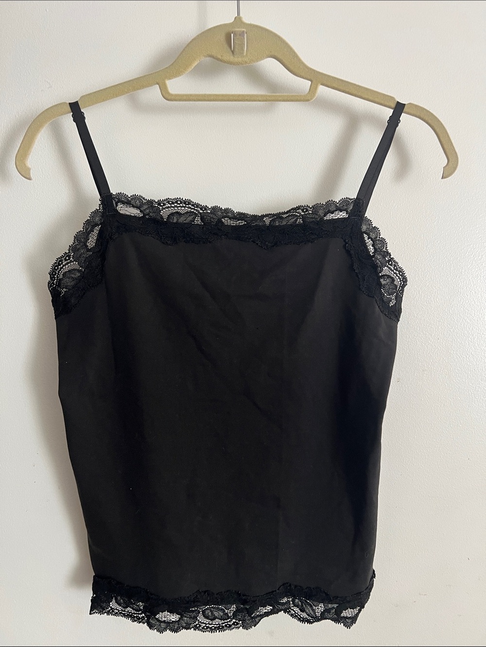 Black Lace Trim Camisole